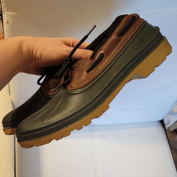 ORVIS Waterproof Rubber Leather Duck Hiking Shoes Boots W 8 / Men 6 - Picture 8 of 12